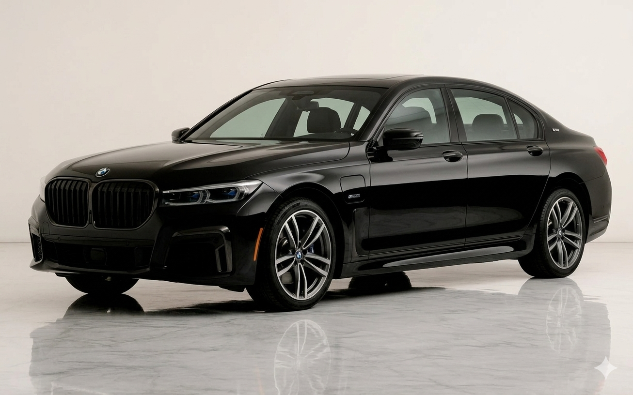 BMW 740i luxury sedan for executive chauffeur service in the San Francisco Bay Area