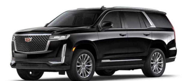 Cadillac Escalade luxury SUV at a Napa Valley vineyard for a private wine tasting tour
